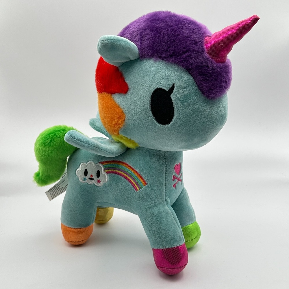 Tokidoki Pixie Unicorno Blue‎ Plush Stuffed Toy Rainbow Cloud Blue Pegasus